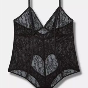 Torrid Lace Bodysuit With Open Heart Back